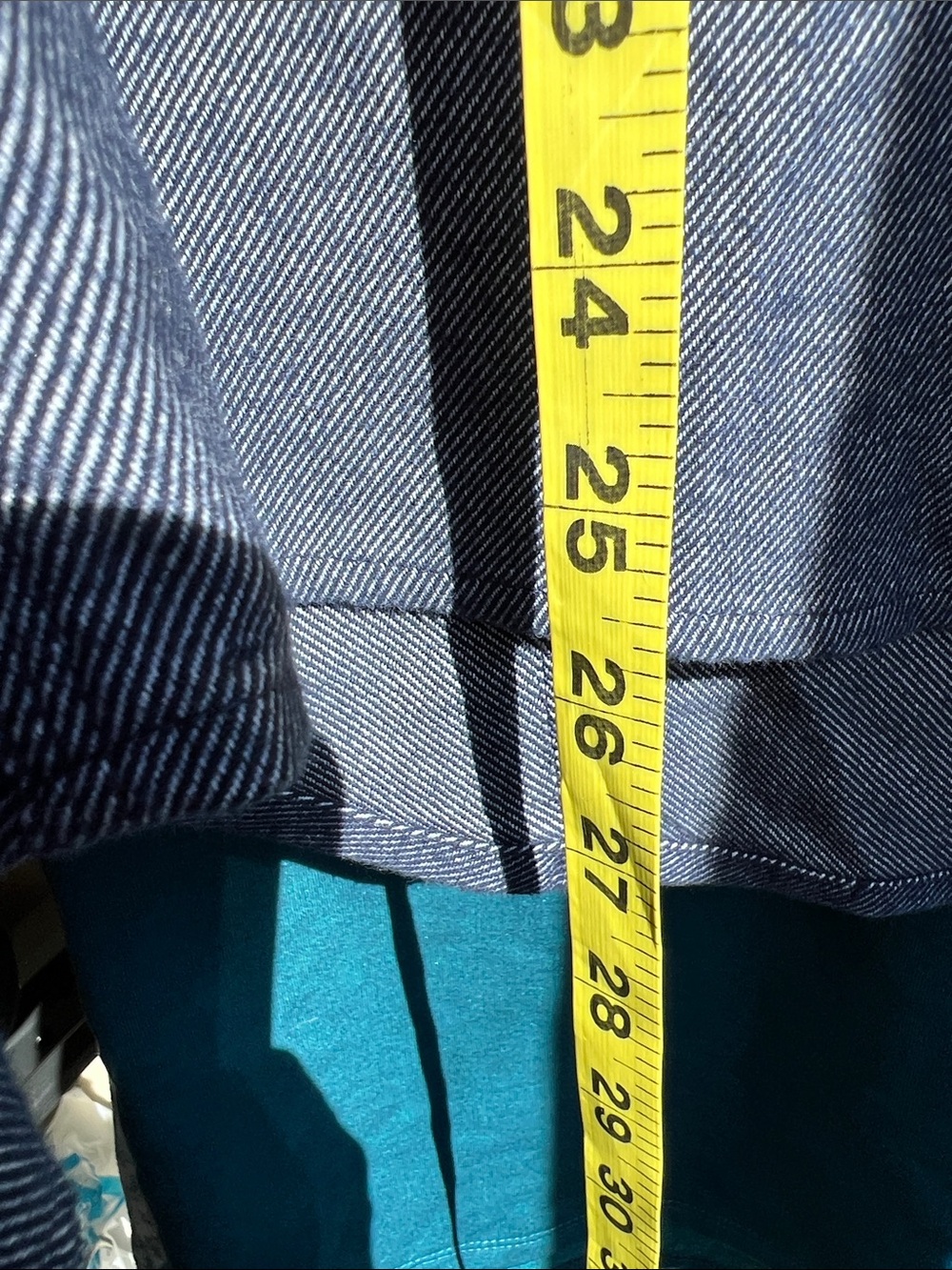 Orvis Pearl Snap Long-Sleeve stretch Denim Look Button-Down Shirt - Indigo Blue - Picture 9 of 10